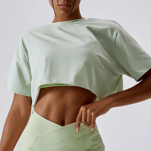 เสื้อกล้ามครอปแขนกุดน่ารักขนาดเล็กสำหรับผู้หญิงเสื้อครอปผ้าฝ้ายทรงหลวมเข้ารูปเสื้อครอปเสื้อกล้าม100% โลโก้ตามสั่ง - Product Image 4