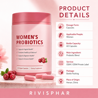 Probiotiques naturels à base de plantes pour la santé féminine, extrait de canneberge, antioxydant, soutien beauté, flore vaginale et soin intestinal, capsules quotidiennes