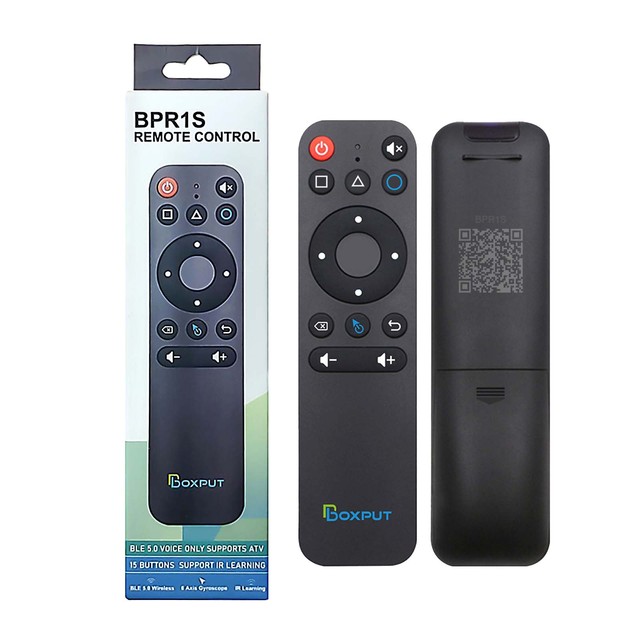 New Universal BT Remote Control BPR1S Full Key IR Learning Air Mouse Google Assistant Android TV Box PC OEM ODM BOXPUT Control