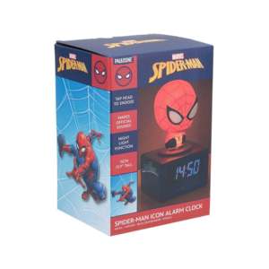 Reloj Despertador LED de Spider-Man con Luz Nocturna Aprox. Cuadrado de 15 cm con Alimentación por Batería - Product Image 3