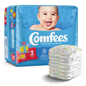 Comfees Baby Diapers Size 3 36 pcs (x4) Disposable Baby Diapers (16 - 28 lbs) - Product Image 4