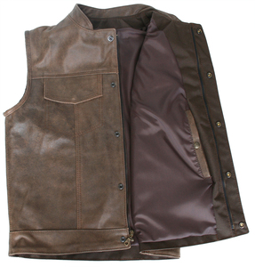 Vêtements de mode confortable respirant hiver chaud gilet en cuir pour hommes conception unique de haute qualité OEM prix de gros - Product Image 4