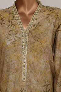Ensemble de 3 pièces Shalwar Kameez pour femmes, style pakistanais, en coton/soie brodé, séchage rapide, robe de mariage/de fête - Product Image 6