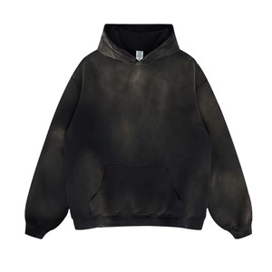 Sweats à capuche pour hommes de haute qualité personnalisés DTG Print Graphic Boxy Fit Heavyweight French Terry Acid Washed Zip up - Product Image 3