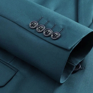 Ensemble de costume d'affaires pour homme, coupe ajustée, respirant, anti-rides, en spandex/nylon, col en V, simple boutonnage, vente en gros - Product Image 3