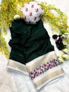 ผ้าส่าหรีลายมะละกอแบบใหม่สำหรับผู้หญิง เนื้อผ้านุ่ม น้ำหนักเบา เหมาะสำหรับงานแต่งงาน มีสินค้าพร้อมส่ง - Product Image 5