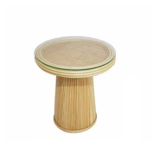 Table basse ronde en rotin naturel de haute qualité pour salon meubles en rotin en osier pour la maison du Vietnam - Product Image 1