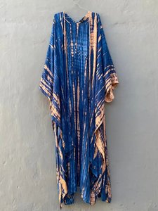 Attractive Blue Tie Dye Plus Size Kimono <b>Cardigan</b> Long Oversized Luxury Kimono Vacation Holiday Beach for Women Long Kimono - Product Image 2