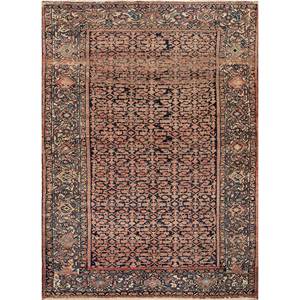 Alfombra de Lana Anudada a Mano con Diseño Geométrico Azul Aalam, Rectangular Pae-5312, para Sala de Estar, Decoración del Hogar, Incluye Alfombra para Pasillo - Product Image 1