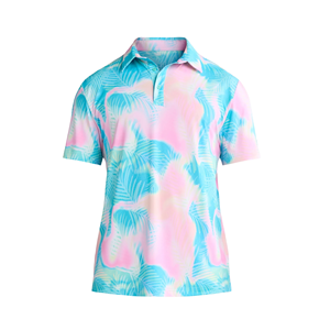 เสื้อโปโลแขนสั้นสำหรับผู้ชายเสื้อโปโลพิมพ์ลายแบบเปิดลงปกเสื้อโปโล - Product Image 4