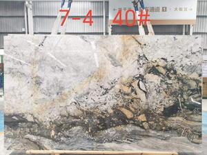 Luxury Victoria Gold Grey <strong>Marble</strong> <strong>Slabs</strong> for Interior Wall Feature Background and Countertops - Product Image 2