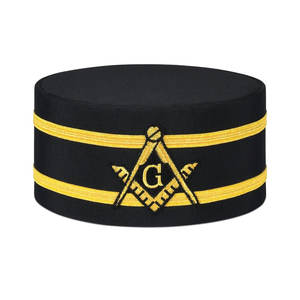 Chapeaux maçonniques Regalia Wing Up de qualité supérieure avec broderie de lingots - Product Image 1