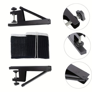 Ensemble de filet de <span class=keywords><strong>ping</strong></span>-<span class=keywords><strong>pong</strong></span> avec deux supports métalliques, filet de tennis de table en PE, parfait pour l'entraînement, doté d'un cadre de filet réglable de haute qualité - Product Image 4