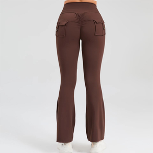 Leggings de contrôle du ventre sans couture taille haute pour femmes tissu respirant à séchage rapide pour Yoga décontracté course à pied Gym-motif solide - Product Image 2