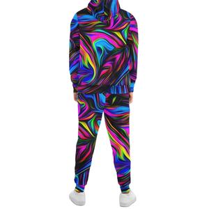 2025 alta calidad diseño personalizado 2 piezas conjunto chándal sublimación hombres Jogging trajes de gran tamaño Full Zip Up chándales - Product Image 4