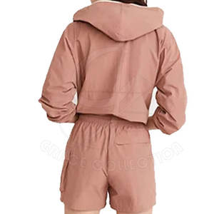 Conjunto de pantalones cortos cortavientos de verano a la moda Material de poliéster Conjuntos de ropa deportiva de dos piezas con tela personalizable - Product Image 6