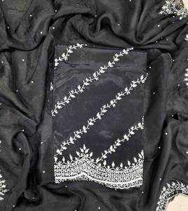 Costumes modernes non cousus pour femmes brodés à la main mode indienne pour les fêtes de style traditionnel - Product Image 2