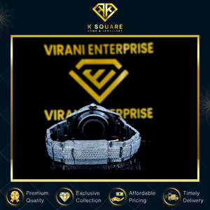 Nouveau Stock Arrivée De Luxe VVS Unisexe Analogique En Acier Inoxydable Automatique pour Mouvement Quartz Moissanite Diamant Bande Montre - Product Image 2