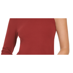 Top Monospalla a Collo Alto da Donna Calvin Klein, Rosso, Taglia S, in Tessuto Lavorato a Maglia - Product Image 3