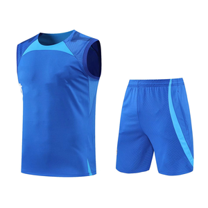 เสื้อเจอร์ซีย์ฟุตบอลเสื้อเจอร์ซี่สำหรับฝึกซ้อมสีแดงสีน้ำเงิน - Product Image 4