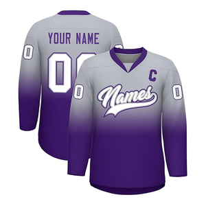 Uniformes de hockey de poliéster 100% de alta calidad, camisetas personalizadas transpirables con nuevo diseño y nombre de equipo para ropa de hockey sobre hielo - Product Image 1