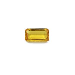 Saphir Jaune Naturel de Bangkok 3,40 carats, Alexandrite Non Traité, Coupe Émeraude, Coupe Brillant, Couleur Péridot, Calibré Optiquement, Forme Ovale - Product Image 1