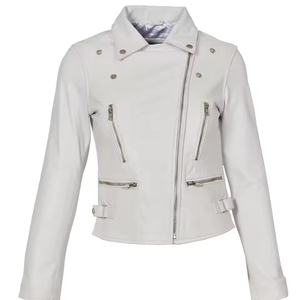 Wholesale High Quality Winter Women's Leather <b>Biker</b> <b>Jacket</b> - Product Image 1