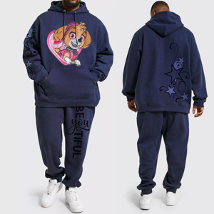 Ropa de entrenamiento personalizada para hombre, nuevo diseño, estampado de soplo de talla grande, moda callejera, chándales de Hip Hop, chándales para raperos - Product Image 4