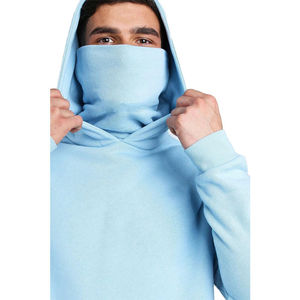 Sweat à capuche unisexe 2026 de haute qualité, personnalisé, style streetwear, hiver, 100 % coton, couleur unie, avec masque intégré pour homme - Product Image 2
