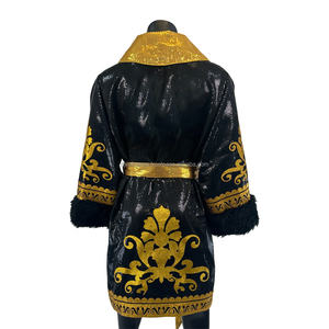 Bata de Lujo para Caminar por el Ring de Boxeo, Bata de Combate Personalizada con Capucha, Acabado Satinado, Ropa Profesional de Boxeo - Product Image 3