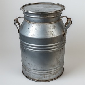 Boîte de lait galvanisée vintage avec bande de cuir rustique Artisan fait à la main conçu pour des intérieurs décoratifs et fonctionnels - Product Image 6