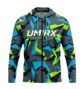 Custom UPF50 Polyester UV Protection Long Sleeve Performance Camo Fishing Shirt Front Quick Dry Lightweight Breathable <b>Paintball</b> - Product Image 1