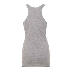 Débardeur gris pour femme 100 % coton respirant et écologique, col rond ample, sans manches, confortable et décontracté, couleur unie - Product Image 2