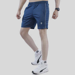 Pantalones Cortos Deportivos de Satén Color Verde Azulado, 100% Poliéster, con Diseño Personalizado, Cómodos Pantalones Cortos Deportivos de Punto para Gimnasio, Decoración con Logotipo - Product Image 3