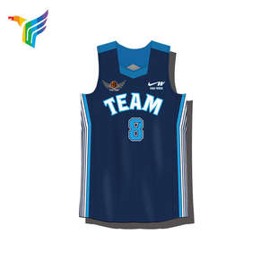 Sublimación impresión baloncesto uniforme mujer equipo azul baloncesto Jersey personalizado baloncesto Jersey y pantalones cortos - Product Image 5