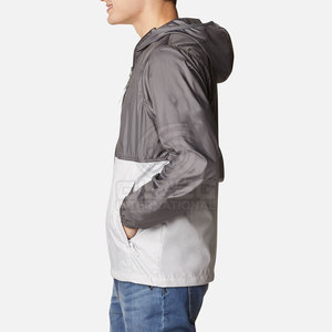 Veste coupe-vent d'hiver pour homme de bonne qualité, personnalisée, à capuche, avec fermeture éclair, imperméable, logo sur le devant - Product Image 3
