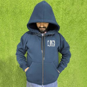 100% Cotton Blended Full Zipper Street Oversize Zipper Hoodies Men Winter Wear Embroidered Logo Plus Size <b>Thick</b> <b>Fleece</b> Printed - Product Image 1