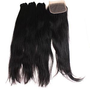 Perruque à fermeture en dentelle HD 5x5 de haute qualité, 100% cheveux humains vietnamiens naturels, style ondulé profond, cheveux lisses, 3 paquets - Product Image 5