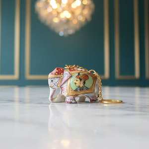 Porte-clés miniature éléphant en bois artisanal, moderne et écologique, pendentif animal pour clés de voiture à bas prix - Product Image 6