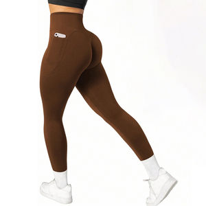 Women's High-Waisted <b>Butt</b> <b>Lifting</b> Yoga Pants Wholesale Elastic Waist <b>Leggings</b> Quick Dry Buttery Soft Solid Pattern - Product Image 3