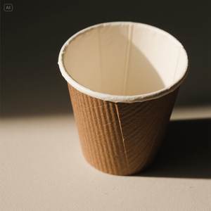 Vaso de papel marrón ecológico con diseño de punto blanco 16 oz 50 paquetes desechables y elegantes - Product Image 5