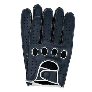 New Arrival Mens Gloves Goatskin Leather Riding Driving Gloves Full Finger Non unlined Slip Mitten For Male Real Leather Gloves - Product Image 6