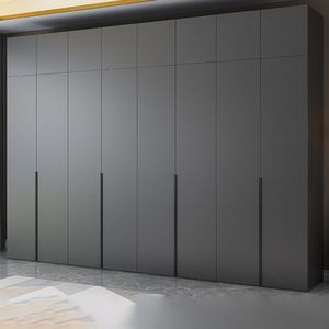 Factory Supply High Quality Black <strong>Dark</strong> Grey Style <strong>Wooden</strong> <strong>Wardrobe</strong> Bedroom Furniture <strong>Wooden</strong> Room <strong>Wardrobe</strong> - Product Image 3
