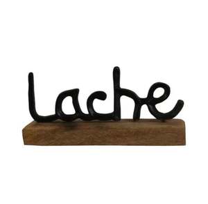 Nouveau design en aluminium finition noire "Lebe" avec base en bois décor de table en aluminium personnalisé à vendre au prix le moins cher - Product Image 2