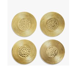 Modern Design Solid Brass <b>Coasters</b> Wholesale Home Cup <b>Coasters</b> with Golden Leaf Pattern Metal Material - Product Image 6