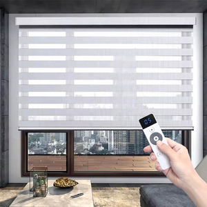 Tirai Zebra Otomatis Tenaga Surya Wifi Tuya Smart untuk Jendela, Tirai Blackout Pintar yang Dikendalikan Secara Otomatis - Product Image 1