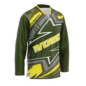 เสื้อฮอกกี้น้ำแข็งโพลีเอสเตอร์คุณภาพสูงแบบขายส่ง ผลิตตามสั่งพร้อมโลโก้ ชื่อ/หมายเลขส่วนตัว สำหรับผู้ชายและผู้หญิง - Product Image 2