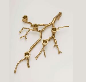 Porte-bougie en métal doré, rose, luxe, décoration d'intérieur, support de bougie en métal - Product Image 5