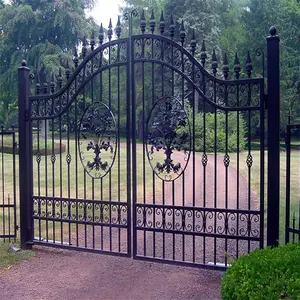 High Quality Garden Main Gate Design Aluminum Driveway Security Door Gates