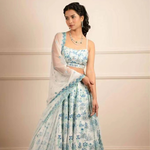 Venta al por mayor JF 409 Faux Georgette Lehenga Choli ropa india y paquistaní - Product Image 1